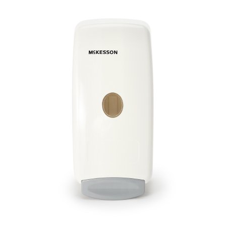 Hand Hygiene Dispenser McKesson White Plastic Manual Push 1000 mL Wall Mount