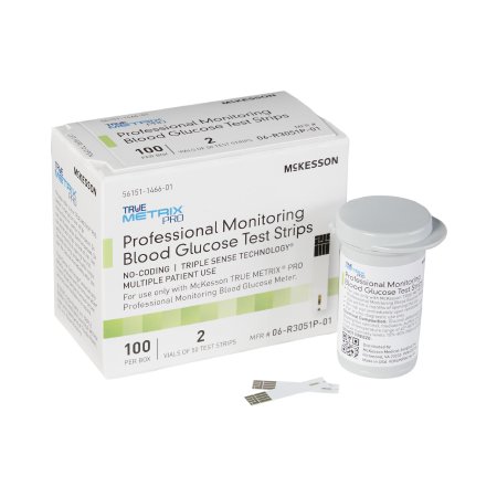 Blood Glucose Test Strips McKesson TRUE METRIX® PRO 100 Strips per Pack