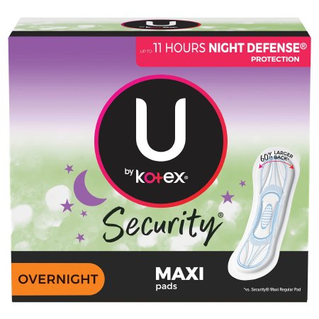 Feminine Pad U by Kotex® Security Maxi / Overnight Heavy Absorbency