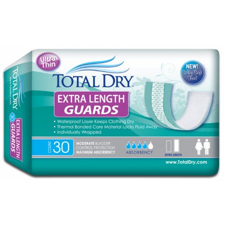 Bladder Control Pad TotalDry™ 12 Inch Length Moderate Absorbency SecureLoc Core One Size Fits Most