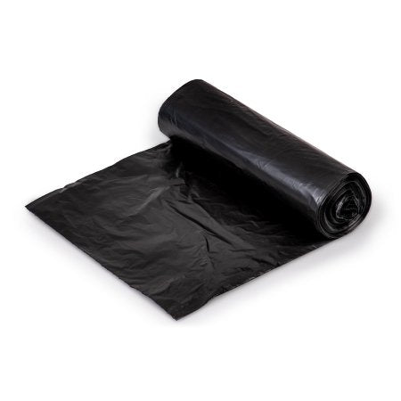 Trash Bag Colonial Bag 60 gal. Black HDPE 22 Mic. 38 X 58 Inch X-Seal Bottom Coreless Roll