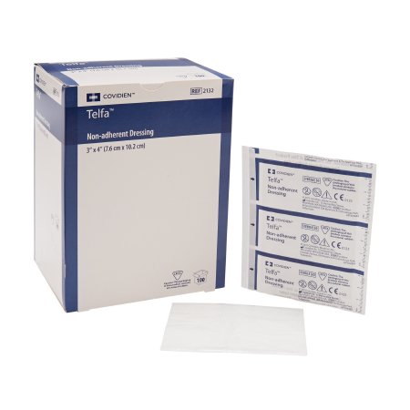 Non-Adherent Dressing Telfa™ Ouchless 3 X 4 Inch Sterile Rectangle