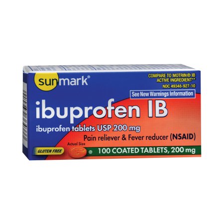 Pain Relief sunmark® 200 mg Strength Ibuprofen Tablet 100 per Bottle