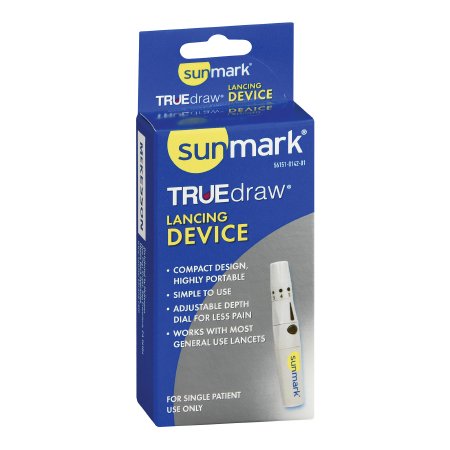 Lancing Device Sunmark® Push Button Activation Multiple Sites