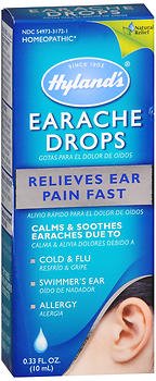 Ear Drying Aid Hylands® 0.33 oz. Otic Drops 30C HPUS Belladonna / Calcarea Carbonica / Chamomilla / Lycopodium / Pulsatilla / Sulphur