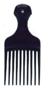 Hair Pick Dawn Mist® 2-1/4 Inch Black Plastic